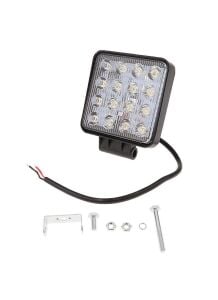 48W CRE Power Led Üniversal Kare Sis Lambası 16 Ledli Siyah