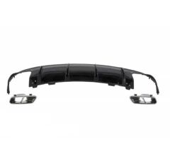 Mercedes Uyumlu W117 CLA İçin CLA 45 Görünüm 13-15 Difüzör ve Egzoz Seti Gümüş (Silver) Egzoz İle