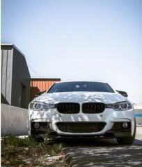 Bmw 3 Serisi F30 2012-2018 İçin Uyumlu M Sport Ön Lip - Pıano Black (3 PARÇA)