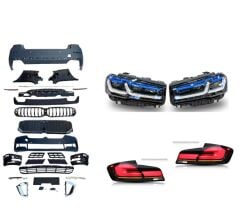 Bmw 2017-2019 G30 için 2020+ Luxury Paket Face Lift Body Kit