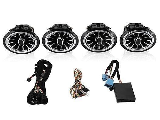 Üniversal (Yuvarlak Havalandırma İçin)Tüm Araçlar İçin Ön Havalandırma Air Vent Işıklı 64 Renk