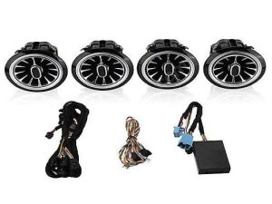 Üniversal (Yuvarlak Havalandırma İçin)Tüm Araçlar İçin Ön Havalandırma Air Vent Işıklı 64 Renk