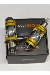 VRPRO H4 Lens Mercek Yüksek Işık Şimşek Etkili 12v Uyumlu 15000 Lümen 40W