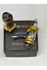 VRPRO H4 Lens Mercek Yüksek Işık Şimşek Etkili 12v Uyumlu 15000 Lümen 40W