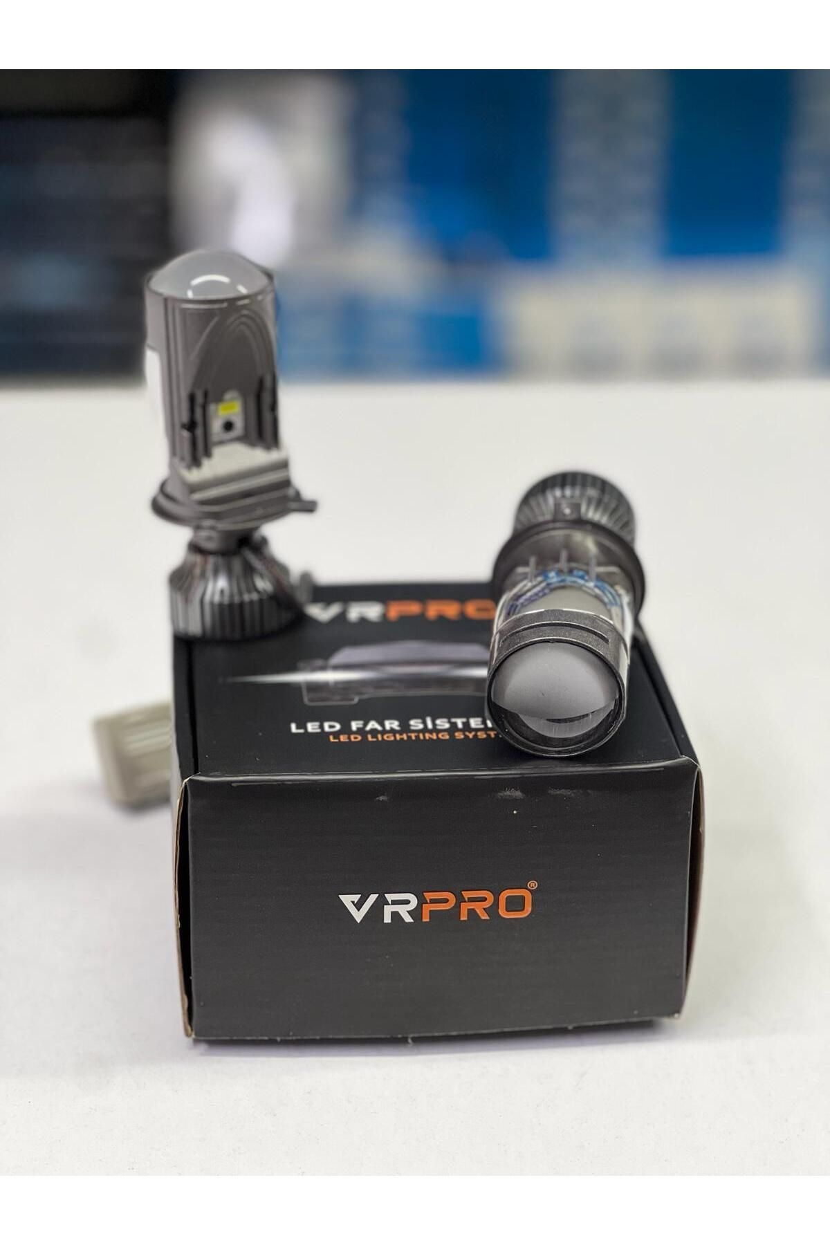 VRPRO H4 Grand Lens Mercek Yüksek Işık Şimşek Etkili 12v Uyumlu 15000 Lümen 40W