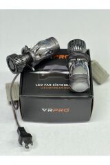 VRPRO H4 Grand Lens Mercek Yüksek Işık Şimşek Etkili 12v Uyumlu 15000 Lümen 40W