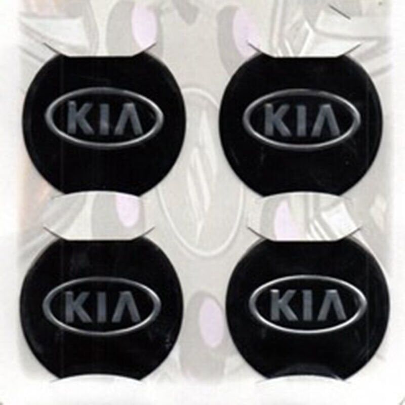 Kia Uyumlu Yedek Parça Siyah Alüminyum Yapıştırma Jant Göbeği 4Lü 60mm