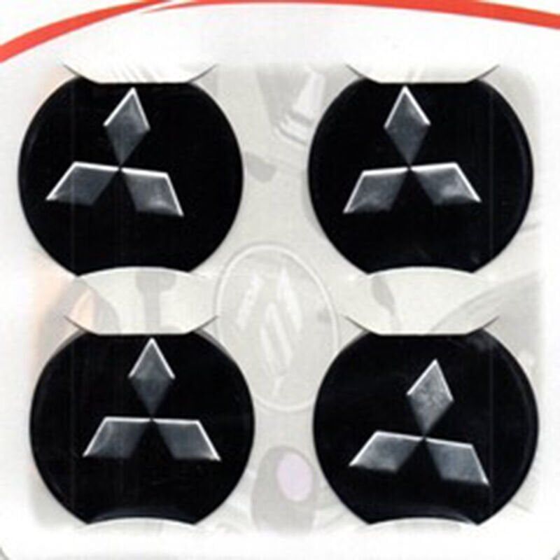 Mitsubishi Siyah Alüminyum Yapıştırma Jant Göbeği 4Lü 60mm