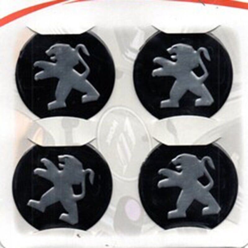 Peugeot Uyumlu Yedek Parça Siyah Alüminyum Yapıştırma Jant Göbeği 4Lü 60mm