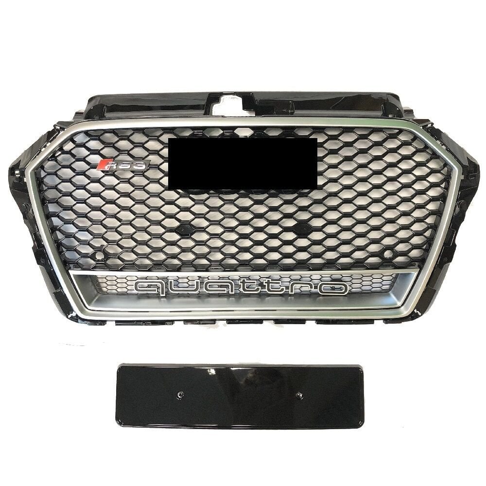 Audi A3 RS3 2016-2020 Kromlu Siyah Panjur