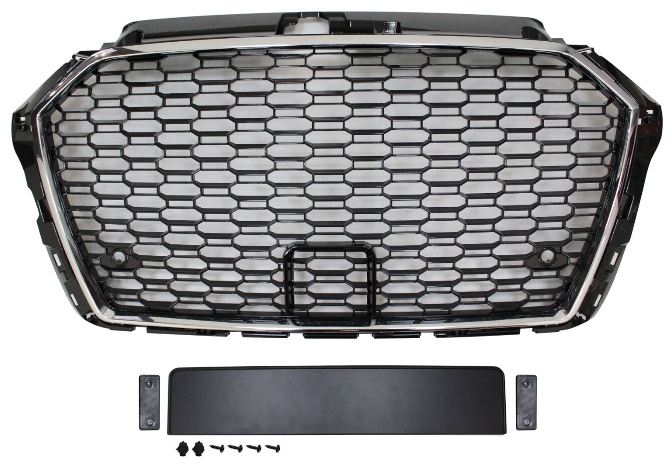 Audi A3 RS3 2016-2020 Kromlu Siyah Panjur