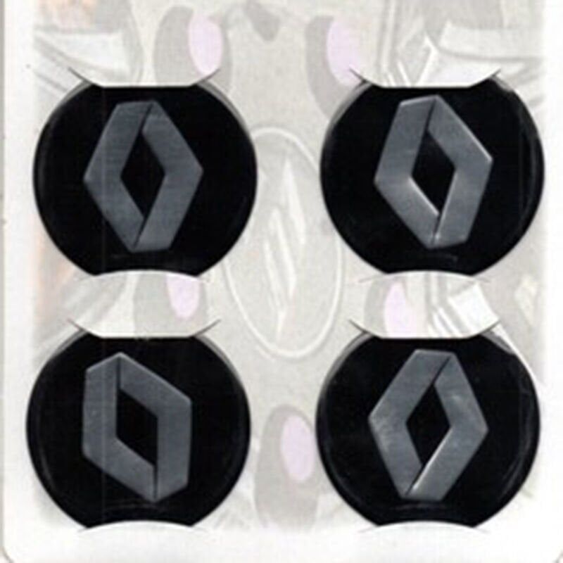 Renault Uyumlu Yedek Parça Siyah Alüminyum Yapıştırma Jant Göbeği 4Lü 60mm