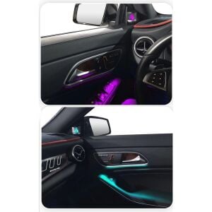 Mercedes B W246 (2012-2016) / A W176 (2014-2018) / CLA W117 (2014-2018) GLA W156 (2014+) Uyumlu Yedek Parça 12 Renk İç Ambiyans Aydınlatma