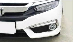 Honda Civic Fc5 2016-2020 Ön Sis Halka Kaplama - Krom