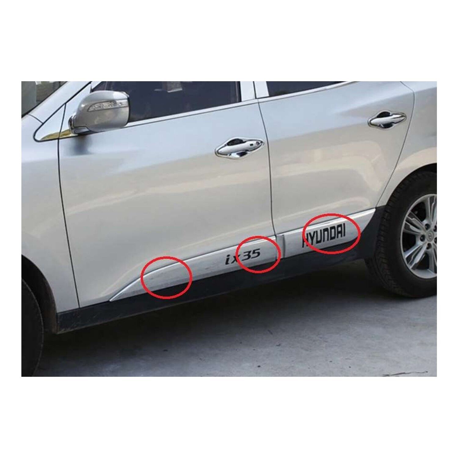 Hyundai IX35 Uyumlu 2010+ Uyumlu Yedek Parça Yan Kapı Çıtası Krom Parça