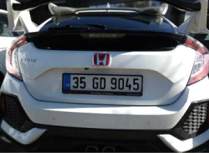 Honda Civic Fc5 2016-2020 Uyumlu Yedek Parça Arka Logo Kırmızı