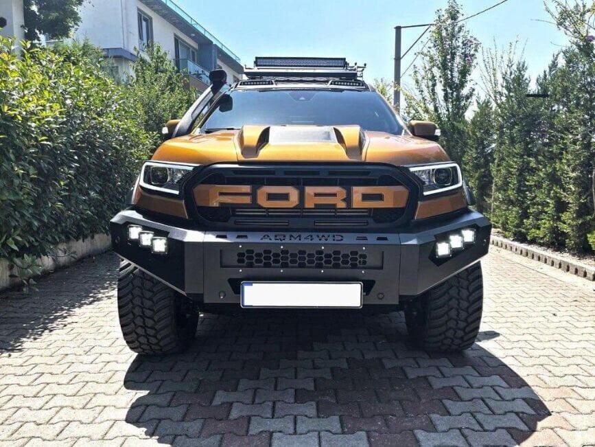 Ford Ranger Uyumlu Yedek Parça 2015-2021 Off Road Çelik Ön Tampon Koruma AQM4WD M50