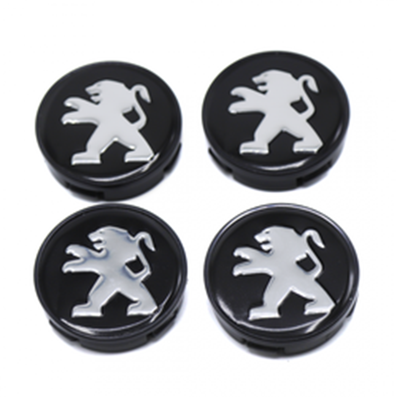 Peugeot Uyumlu Yedek Parça Geçmeli Siyah 55/58 mm Jant Göbeği