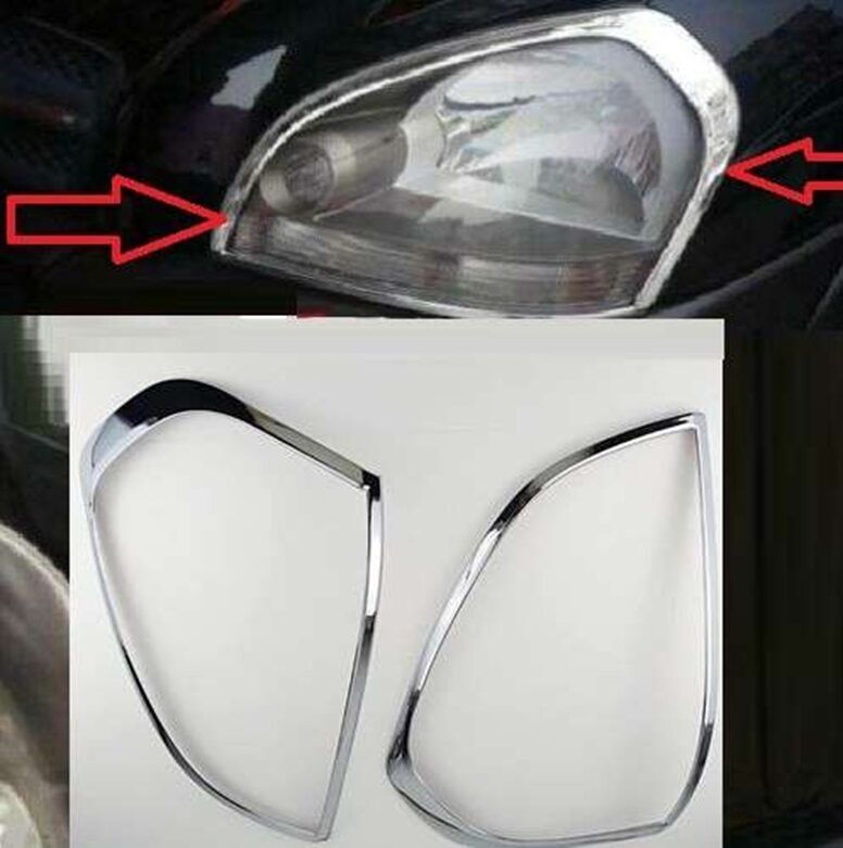 Hyundai Tucson 2004-2014 Uyumlu Yedek Parça Ön Far Kaplama ABS Krom Parça