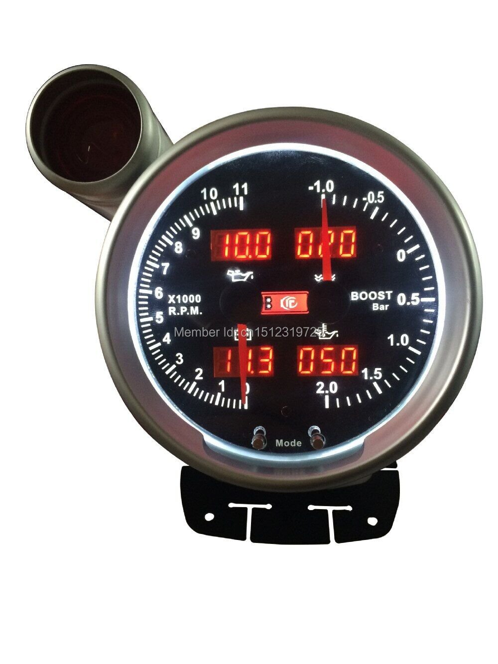 5″ Devir Gösterge Saati Işıklı Dijital