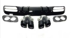 Mercedes W205 Coupe C43 Uyumlu Difüzör & Egzoz Seti (Siyah Egzoz İle)