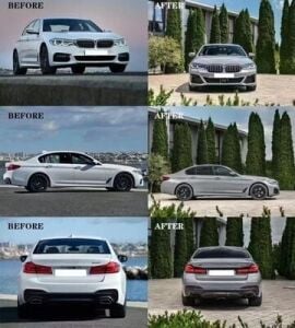 Bmw G30 (2017-2019) İçin 2020+ Uyumlu Yedek Parça Lci M-Tech Facelift Body Kit