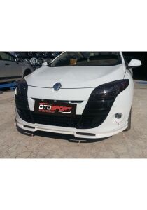 Renault Megane 3 Uyumlu Yedek Parça Coupe Delikli Ön Tampon Eki