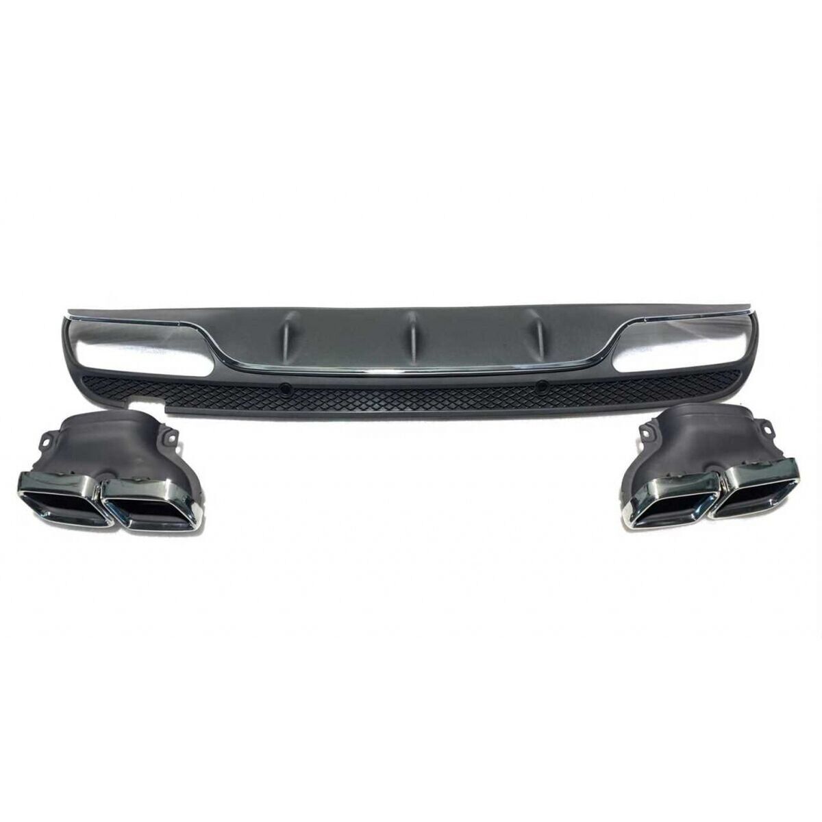 Mercedes W205 C63 Amg Sedan Uyumlu Yedek Parça Difüzör Silver Egzoz Seti