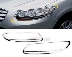 Hyundai Santa Uyumlu Fe 2006-2012 Uyumlu Yedek Parça Ön Far Kaplama ABS Krom Parça