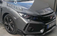 Honda Civic Fc5-fk7 Motor Kaput Kabartma Type-r Dızayn - Boyasız