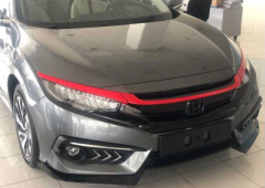 Honda Civic Fc5 2016-2020 Ön Panjur Kaş Kaplama Kırmızı