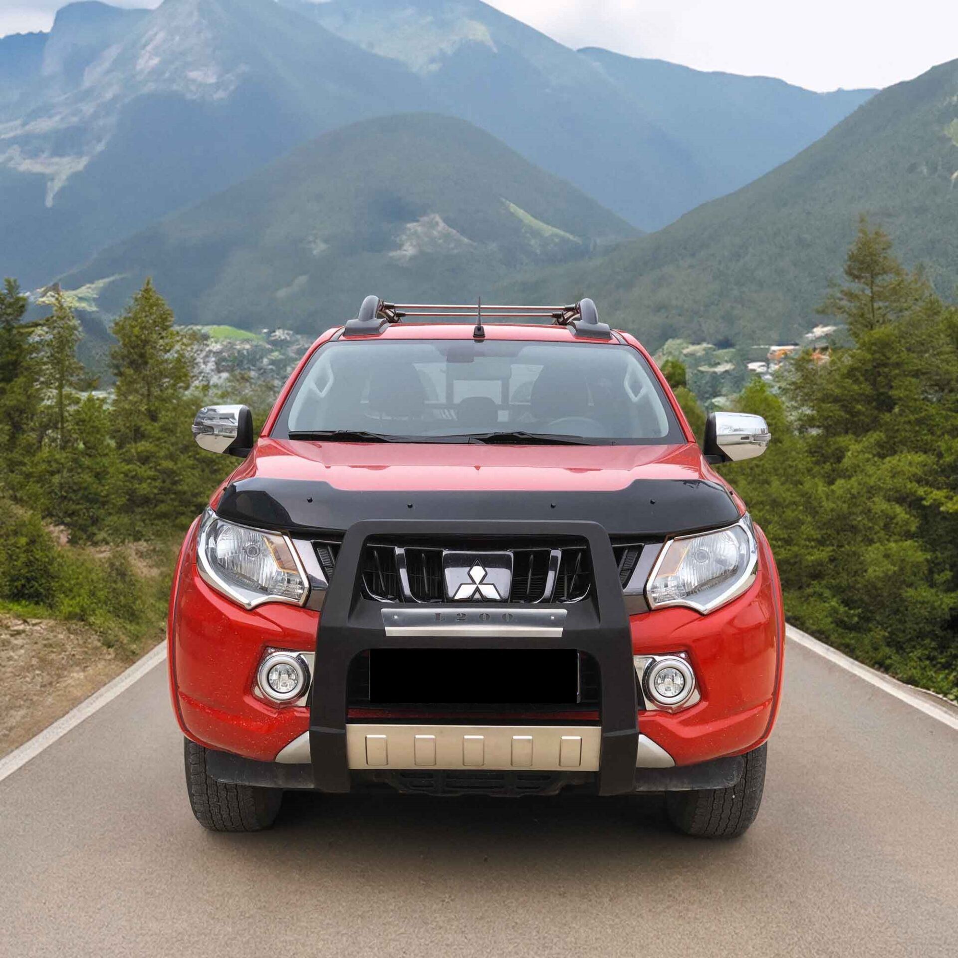 Mitsubishi L200 2007+ Off Road Poliüretan Ön Koruma Ön Tampon Koruma Demiri Pasific Plus AQM4WD PQT02