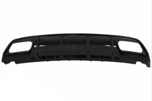 Mercedes W176 2016-2018 A45 Uyumlu Yedek Parça Difüzör & Egzoz Seti (Parlak Siyah) - Siyah Egzoz İle (Amg Paket İçin)