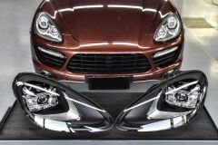 Porsche Cayenne 2011-2014 Uyumlu Facelift Led Far (2018+ Görünüm)