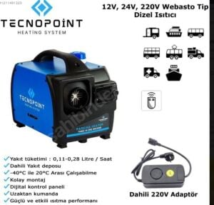 Tecnopoint Bluetoothlu 5 Kw Dizel Isıtıcı