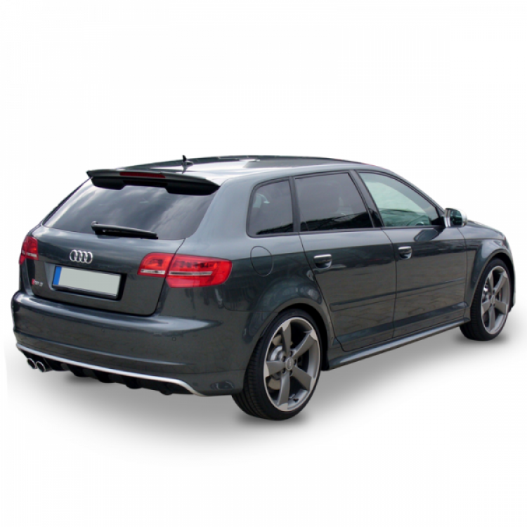 Audi A3 8P S3 2005 - 2008  Uyumlu Yedek Parça 2 Kapı Arka Tampon Eki - Difüzör (Plastik)