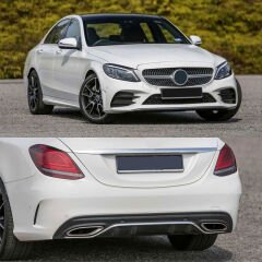 Mercedes W205 C Serisi Uyumlu Makyajlı Amg Oem Tampon Seti ( Oem Amg Dönüşüm )