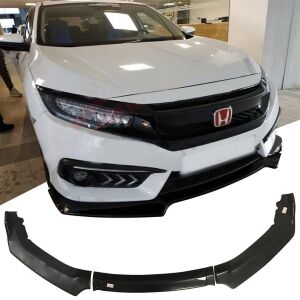 Honda Civic Uyumlu Yedek Parça Fc5 3 Parça Ön Lip (Plastik)