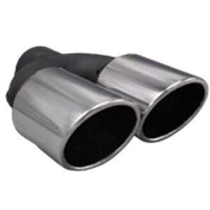 Üniversal Krom Egzoz Ucu Açılı Çift Çıkış Sağ 101x110 020-036R