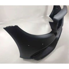 Mercedes W205 C63 Uyumlu Ön Tampon & Panjur Seti (Makyajlı Görünüm) (Siyah Trimler)