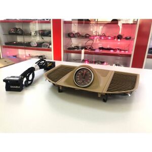 Porsche Macan Uyumlu 2014-2020 Kasa (Bej) Saat (Kırmızı)