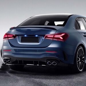 Mercedes A45 W177 Sedan 2019+ Uyumlu Yedek Parça Difüzör & Egzoz Seti - Silver Egzoz İle