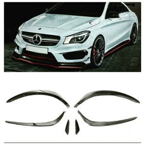 Mercedes W117 Cla Serisi Amg Cla45 2012 - 2015 Uyumlu Yedek Parça Ön Tampon Splitter ( 6 Parça ) Plastik Boyasız