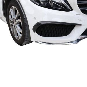 Mercedes W205 C Serisi Sedan Amg 2014 - 2018 Uyumlu Yedek Parça Ön Tampon Kaşları (2Parça) Plastik Boyasız