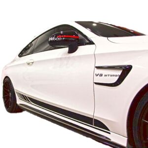 Mercedes W205 C Serisi Sedan/Coupe Amg 2014 - 2021 Uyumlu Yedek Parça Ön Çamurluk Kaşları (2 parça) Plastik Boyasız