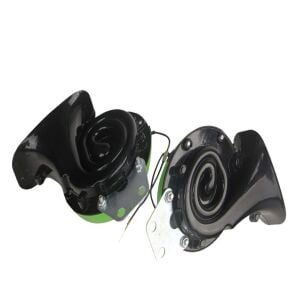 12V Elektrikli Çift Tonlu Yüksek Sesli Salyangoz Boynuz Korna Yeşil