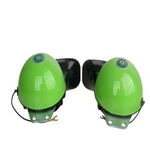 12V Elektrikli Çift Tonlu Yüksek Sesli Salyangoz Boynuz Korna Yeşil