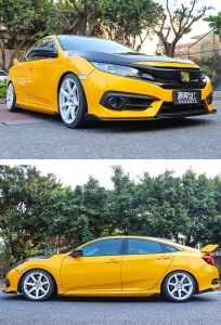 Honda Civic FC5 Uyumlu Yedek Parça Yan Marşpiyel Altı Lip Karbon HON-T024-C Made in Taiwan