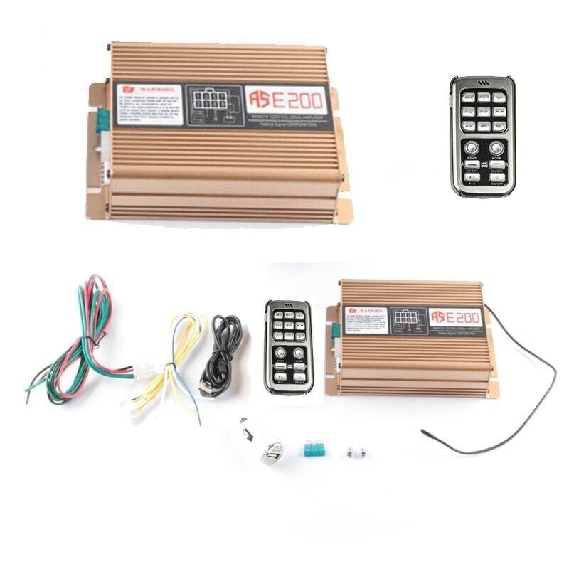 AS E200 Amplifikatör 200W Kablosuz Elekronik Siren Ünitesi ve Megafon