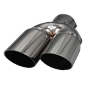 Üniversal Krom Egzoz Ucu Açılı Çift Çıkış Sol 76x110 800-012R